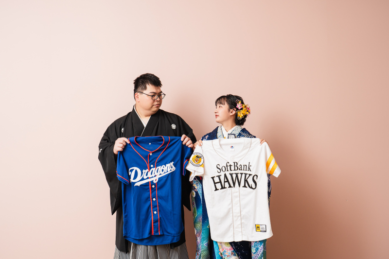 大好きな野球チームのユニフォームで♪