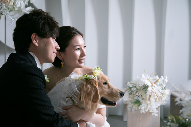 わんちゃんとフォトウエディング♪