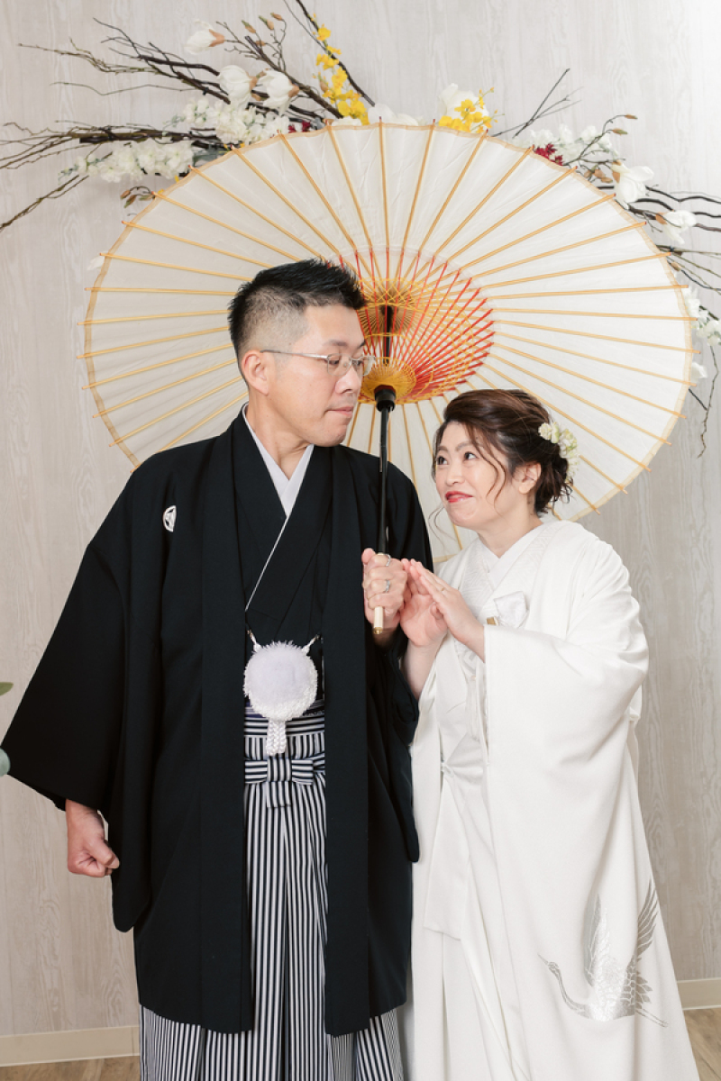 和傘の色を変えると雰囲気も一変！