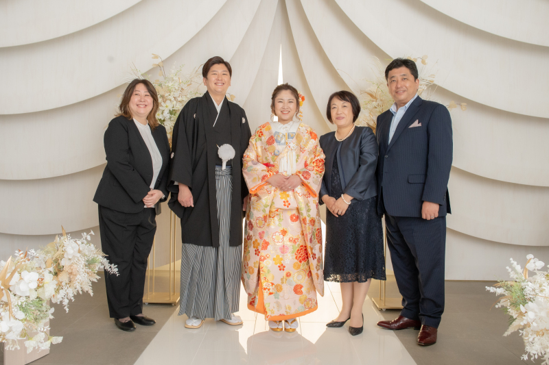 チャペルで色打掛８