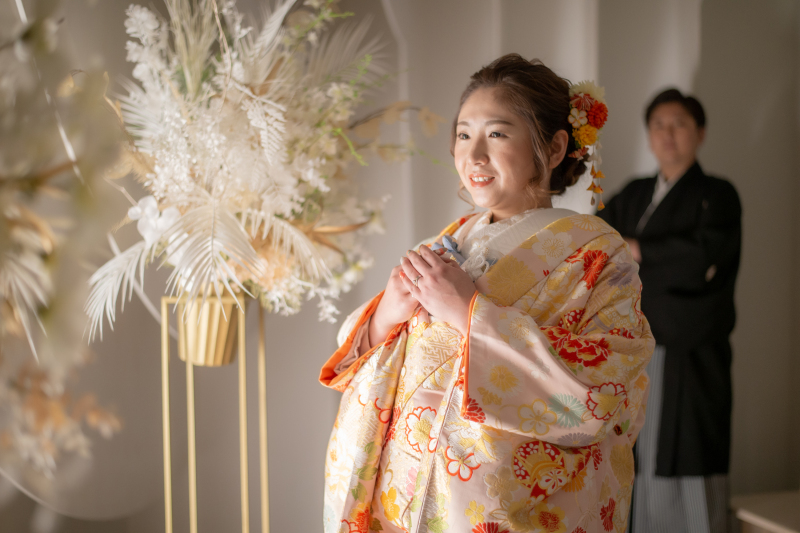 チャペルで色打掛２