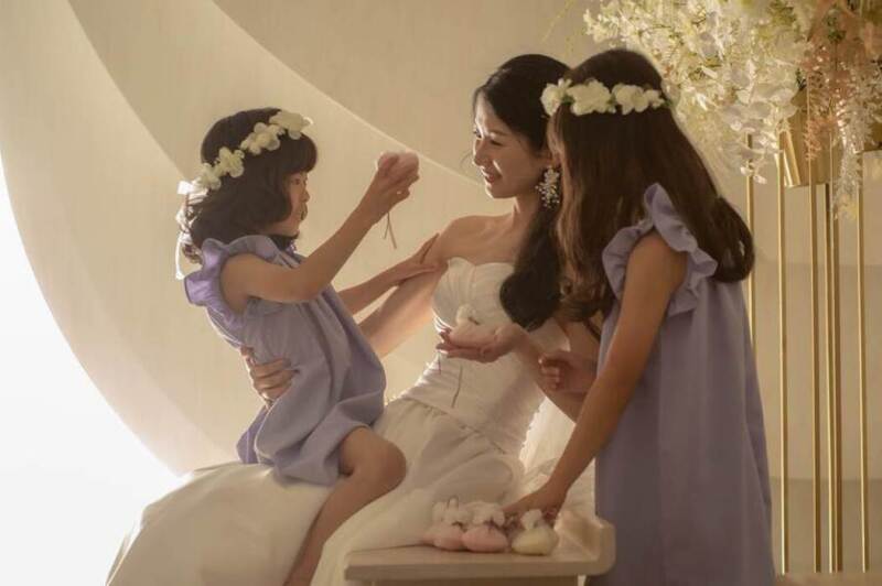 二人のお嬢様と一緒に