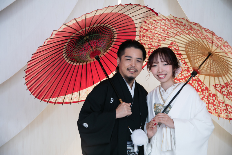 チャペルで和装撮影