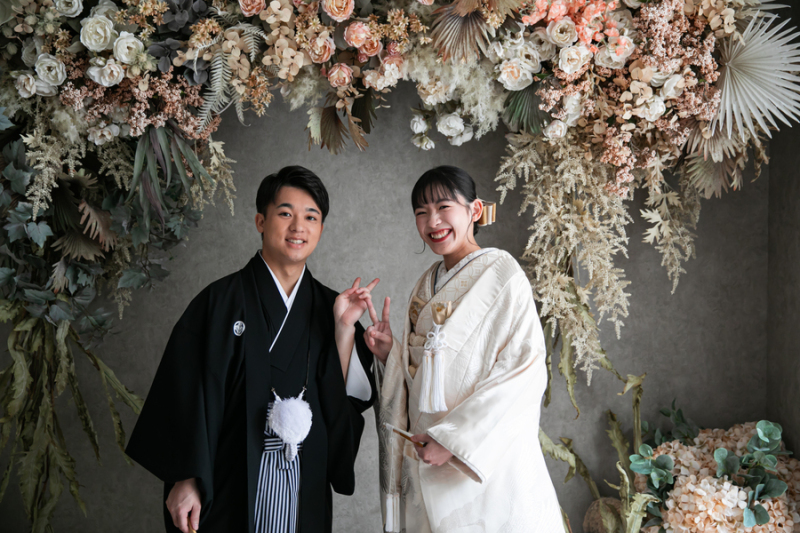 サプライズで白無垢に早着替え！