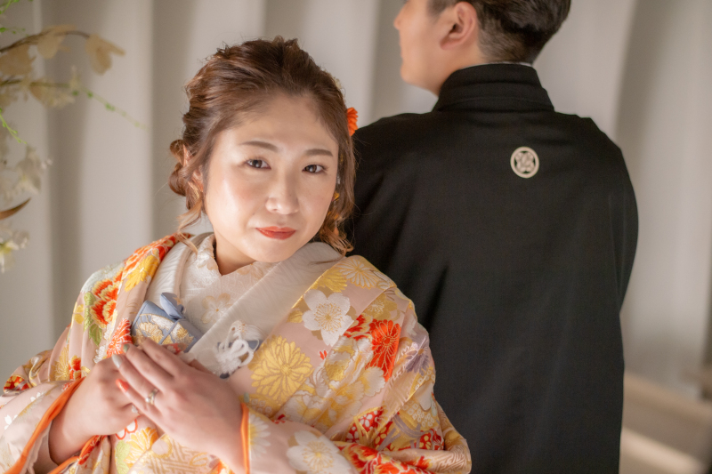 チャペルで色打掛３