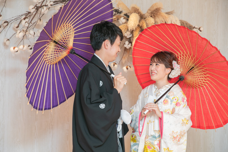 和装スタジオ、チャペルでウエディングとカラー2。