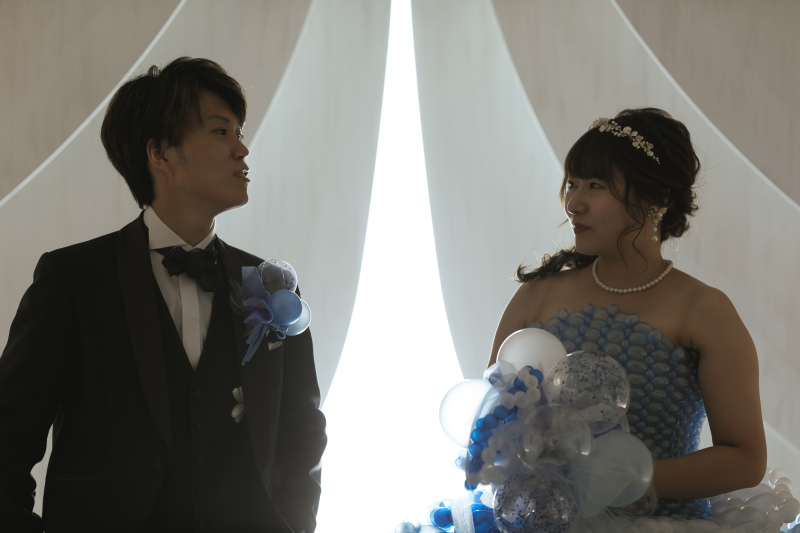 チャペルでバルーンドレス８