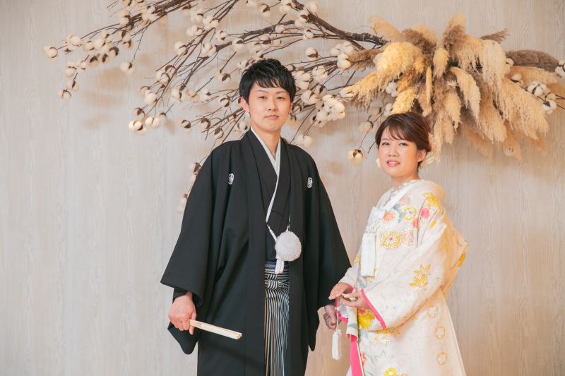 和装スタジオ、チャペルでウエディングとカラー１