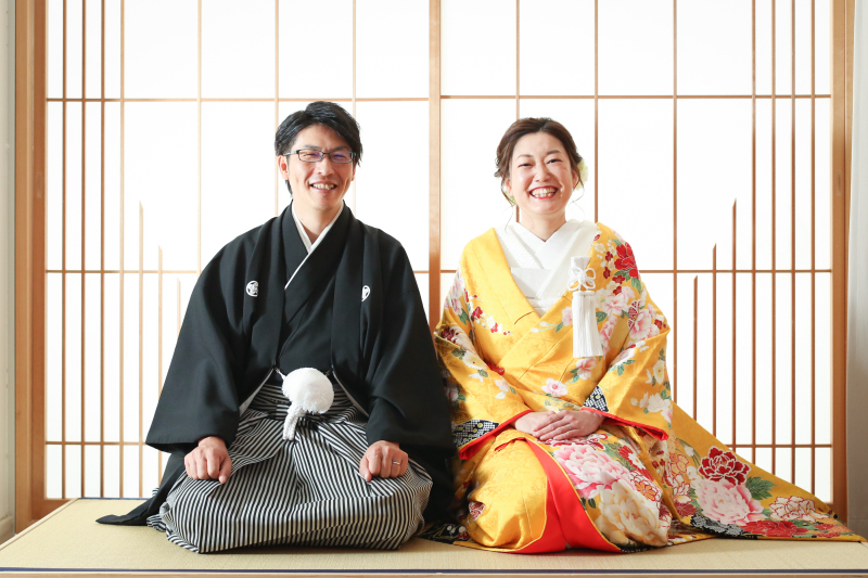 和装スタジオフォトとチャペルでドレスフォト