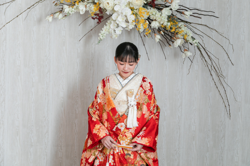 はじめに色打掛でパシャリ！