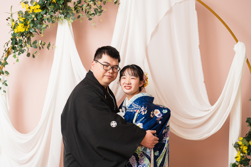 和装専用スタジオで撮影スタート♪