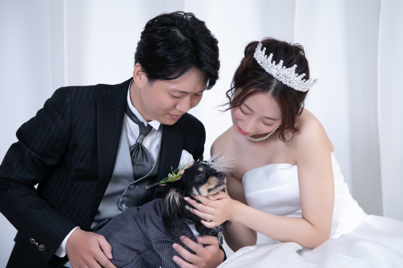 かわいいワンちゃんと…