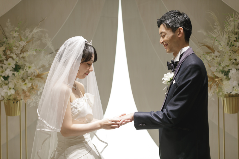 チャペルで、ドレスフォト４