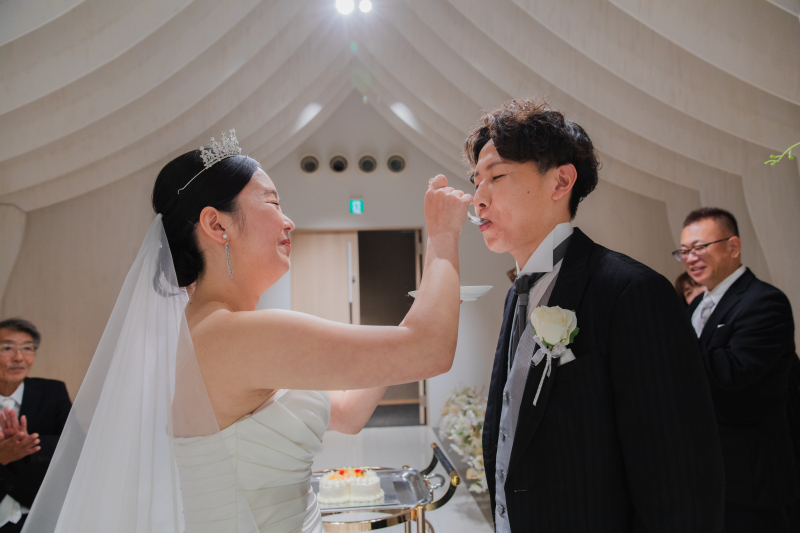 チャペルで行うウェディングケーキセレモニー♡