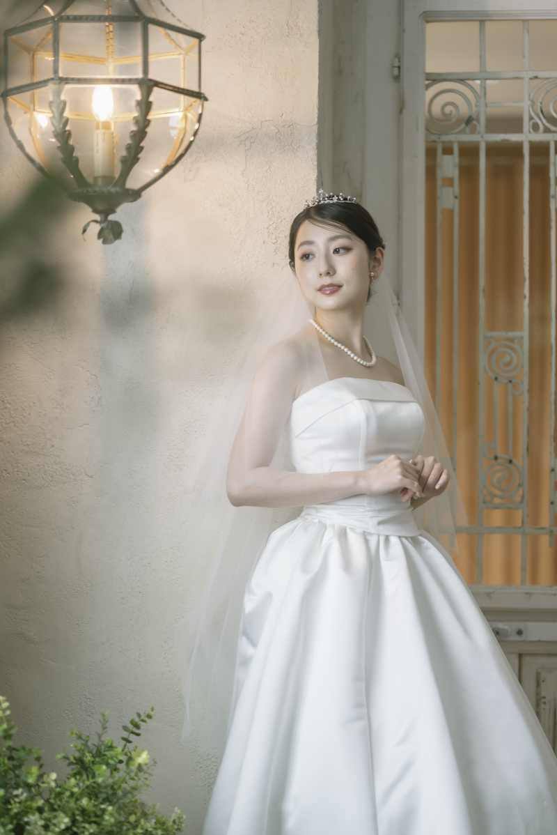 【Aライン】気品のある王道のウェディングドレス