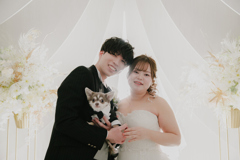 ペットとおふたりで撮影ができます♪