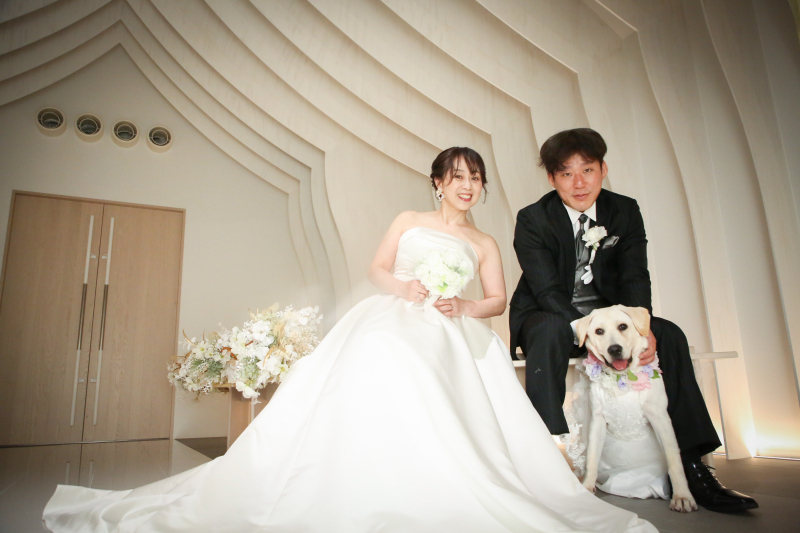 小さな結婚式　福岡店_ペットと一緒に撮影できる