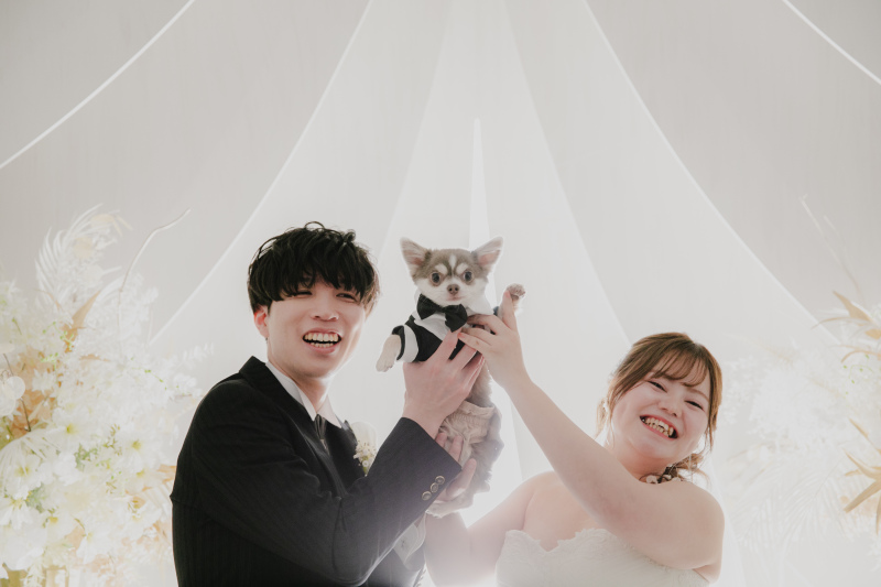 小さな結婚式　福岡店_ペットと一緒に撮影できる