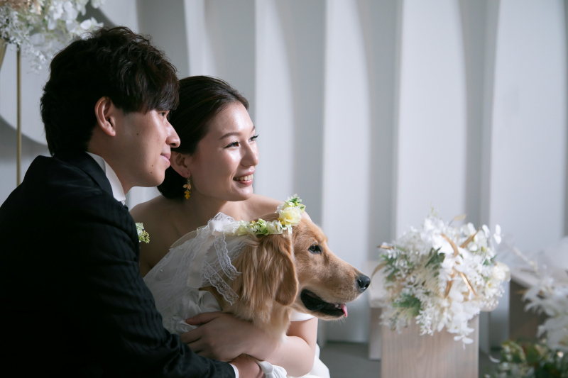 小さな結婚式　福岡店_ペットと一緒に撮影できる