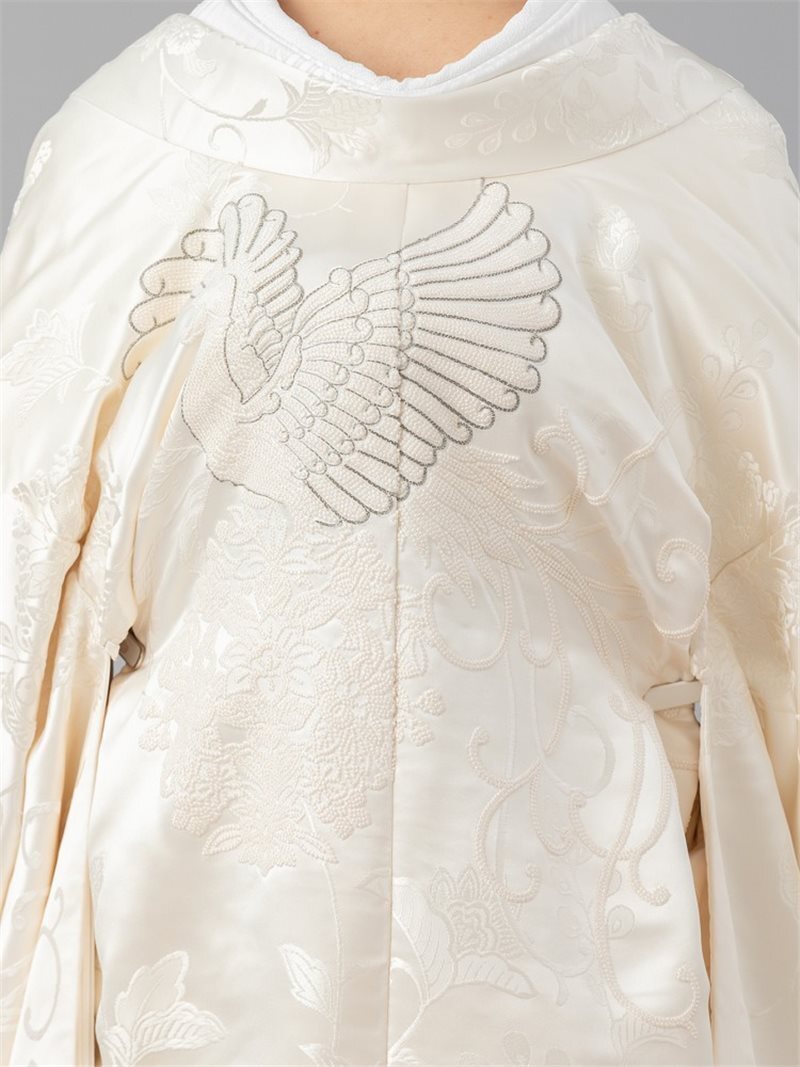 UD-白 鳳凰の舞(相良刺繍) 