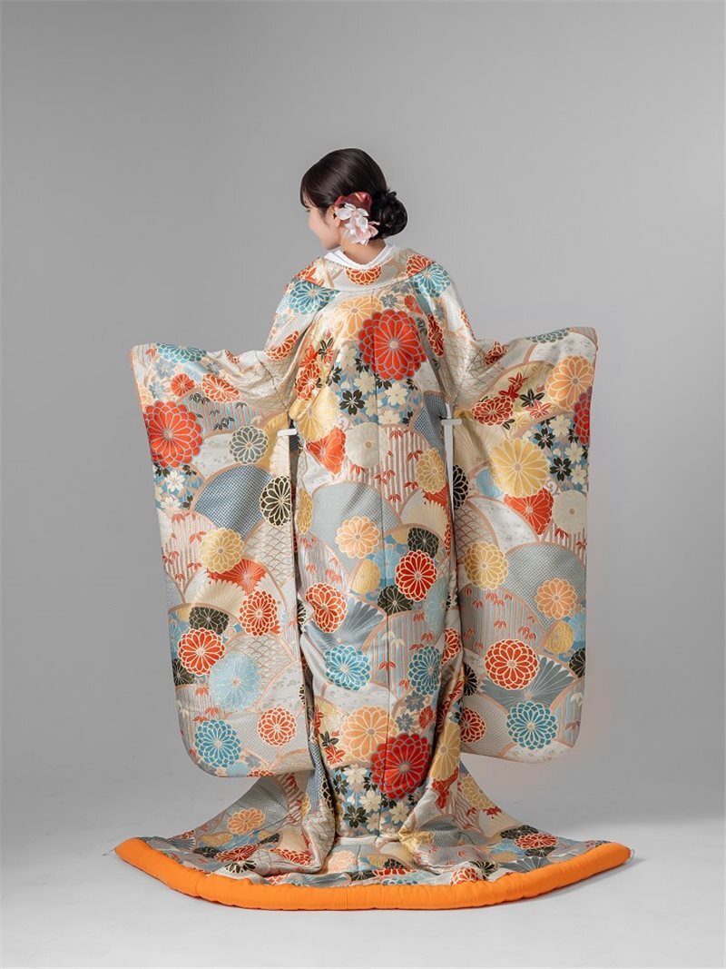 菊花青海紋(水色) 