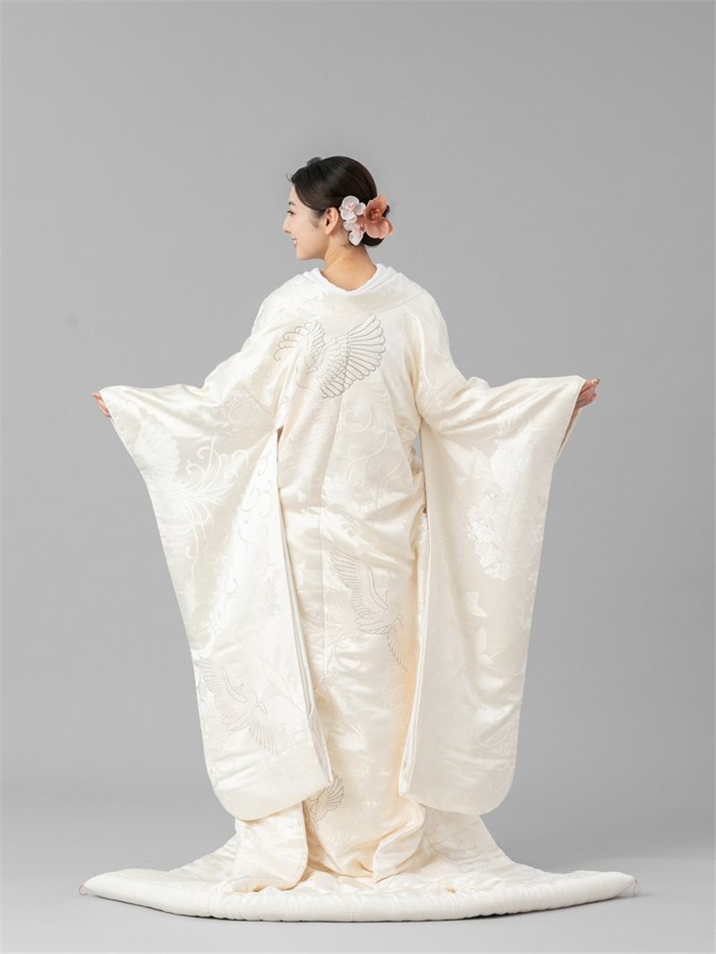 UD-白 鳳凰の舞(相良刺繍) 