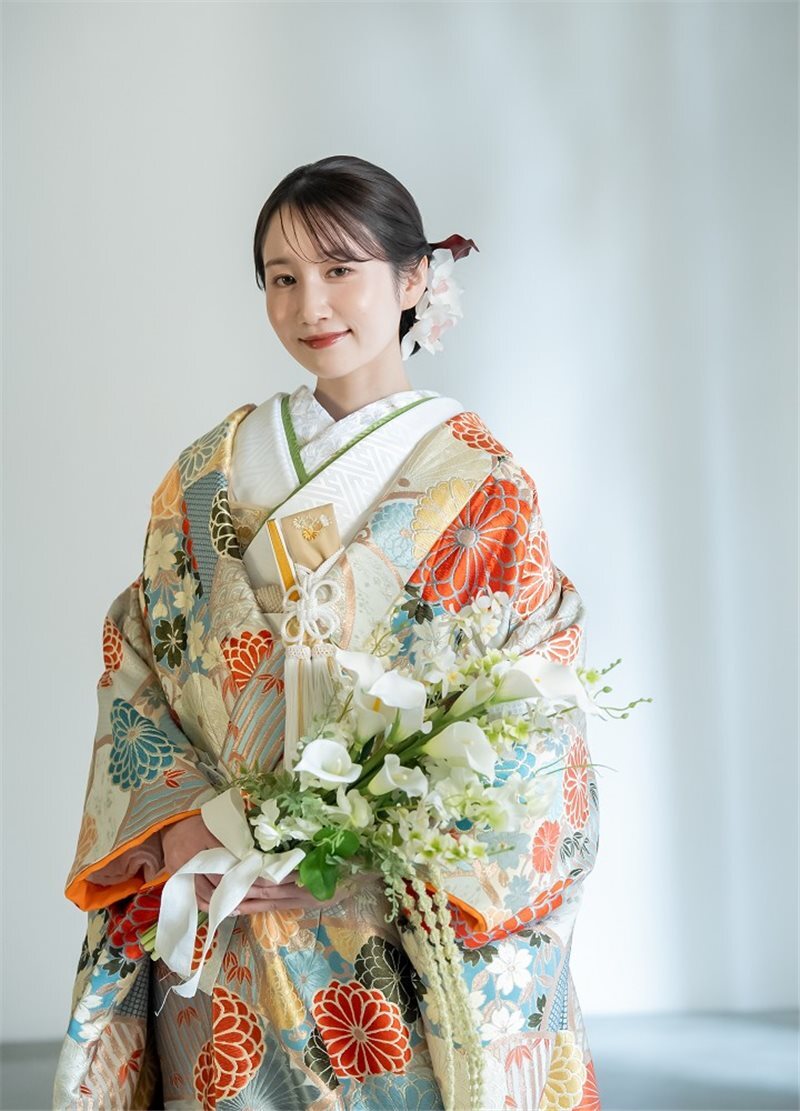 菊花青海紋(水色) 