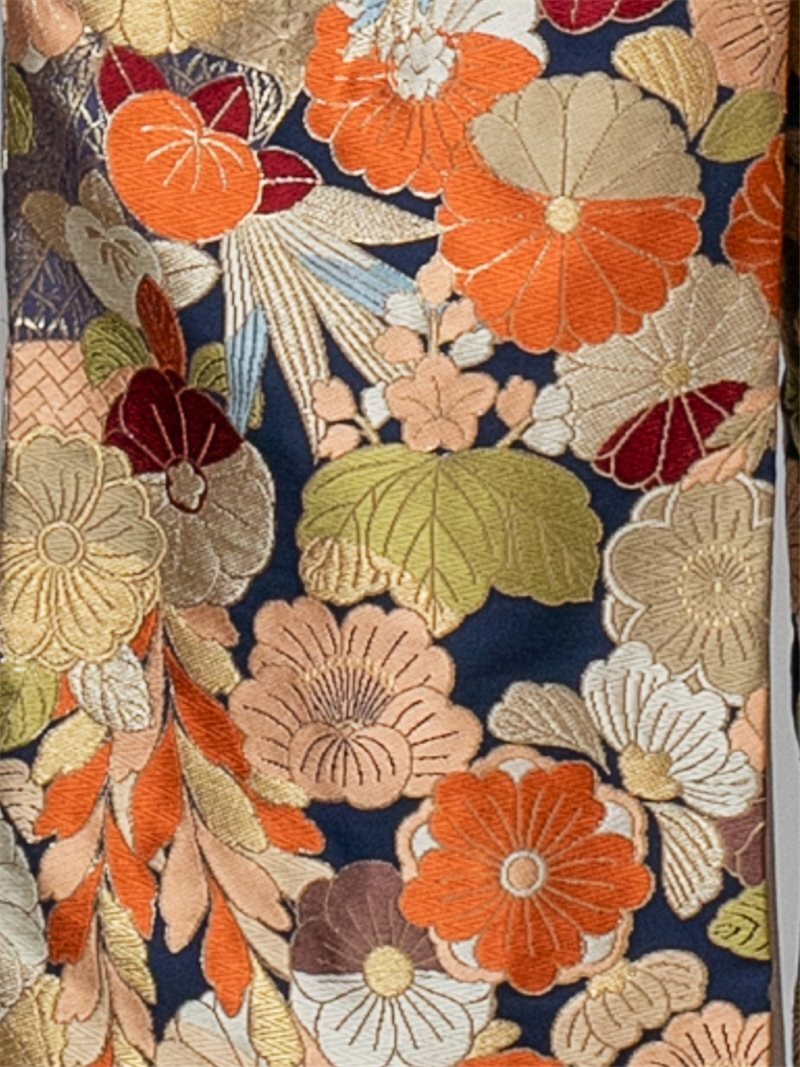 風光百花紋(紺) 