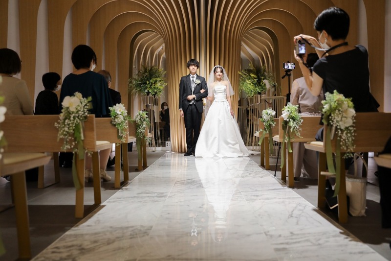 挙式シーンをしっかりと撮影♪