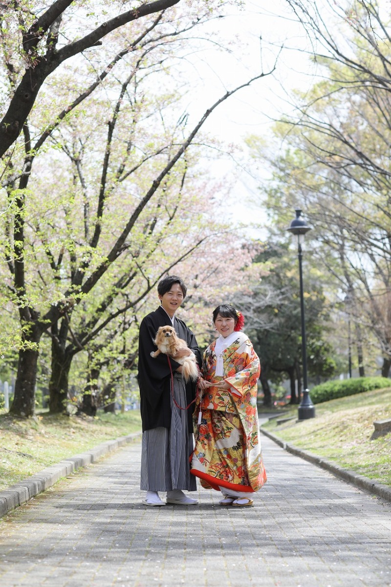 もちろん愛犬との撮影も可能です!