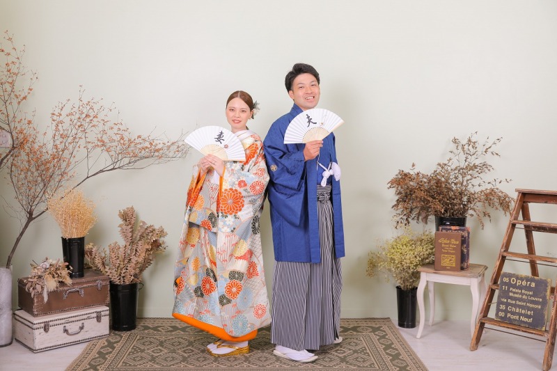 色紋付×色打掛