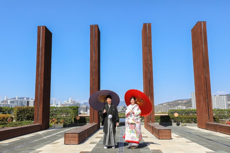 快晴の下、表情やお衣装も映えます!