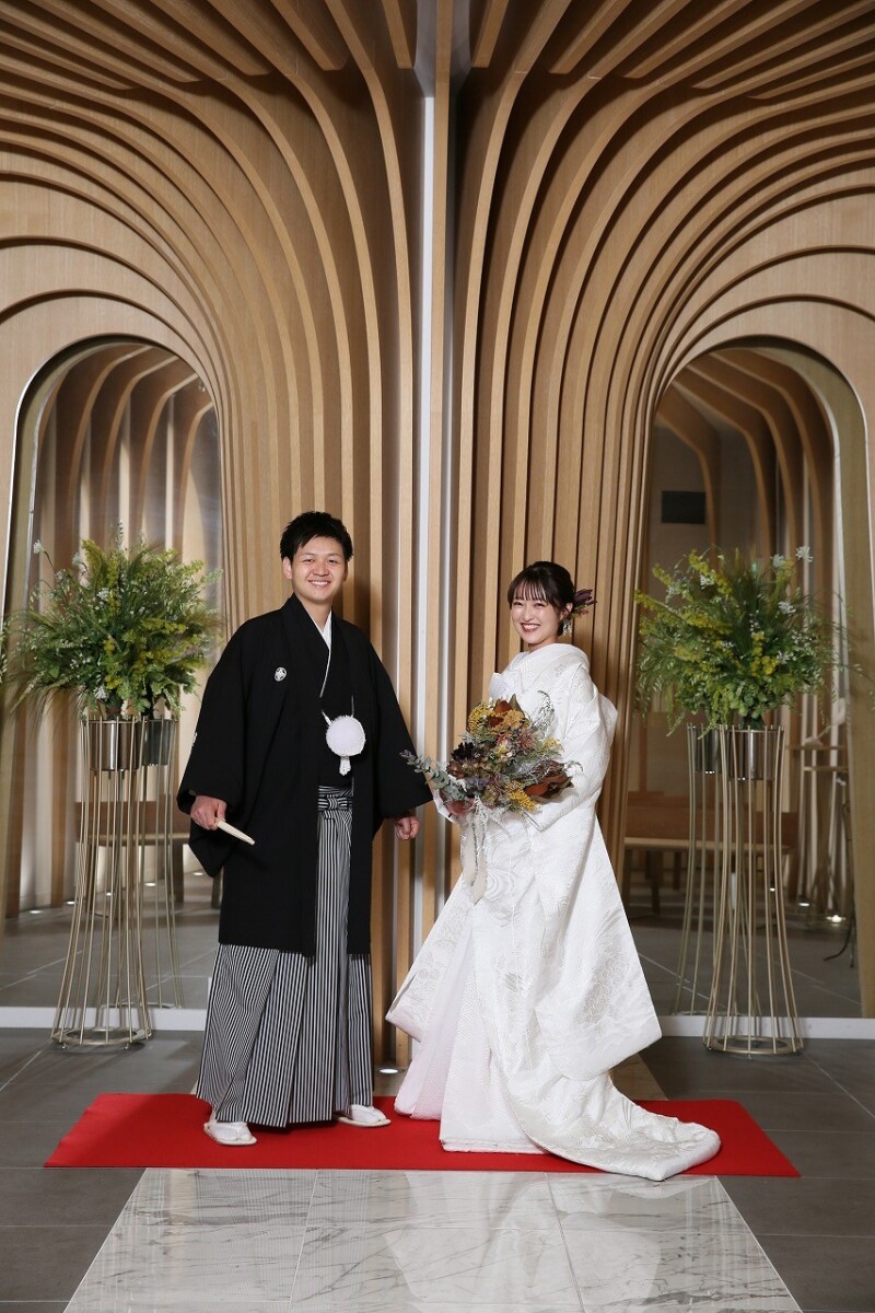 和装ブーケで色鮮やかに！