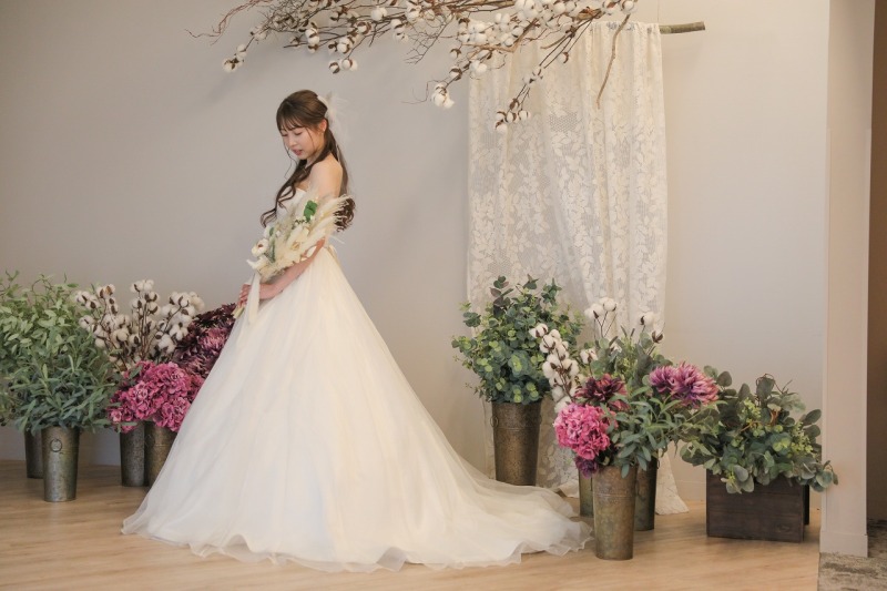 フォトブースに合わせたコーディネート