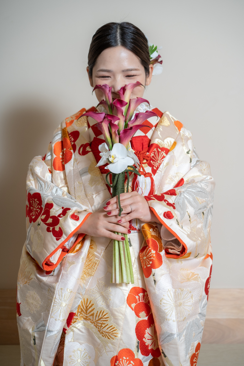 和装ブーケでお写真をより華やかに♪