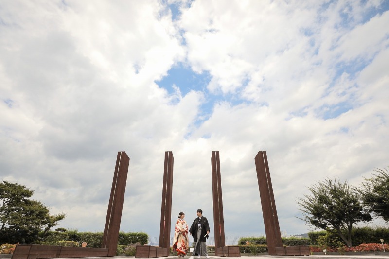 青空の下で新緑に囲まれながら行うロケーション撮影♪