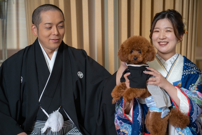 大切なわんちゃんと3ショット