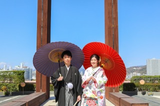 青空の下で行うロケーション撮影♪