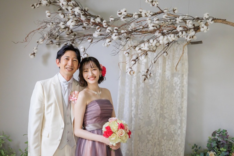 フォトブースで雰囲気を変えて♪