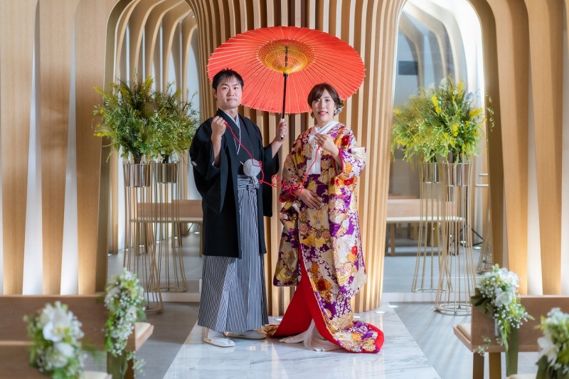 お二人の自然な表情を