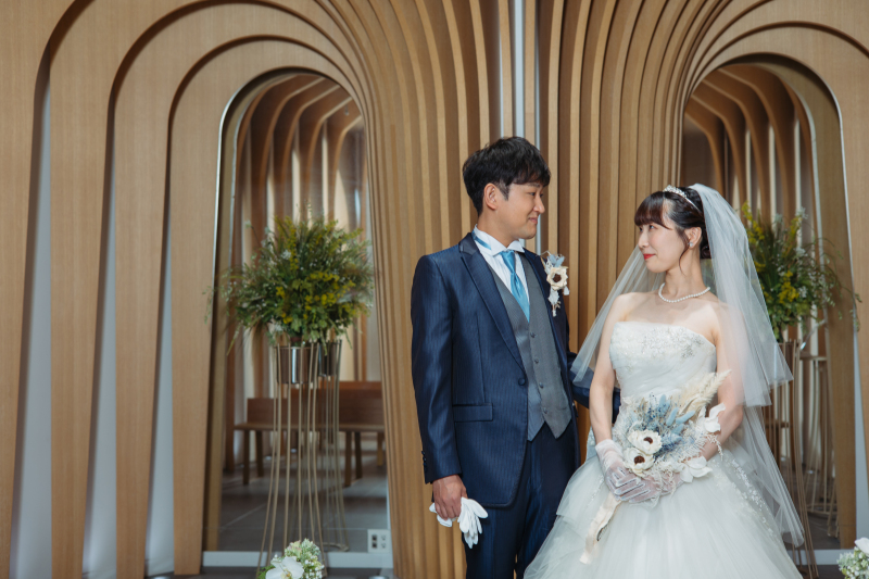 向かい合って誓う、ふたりの瞬間