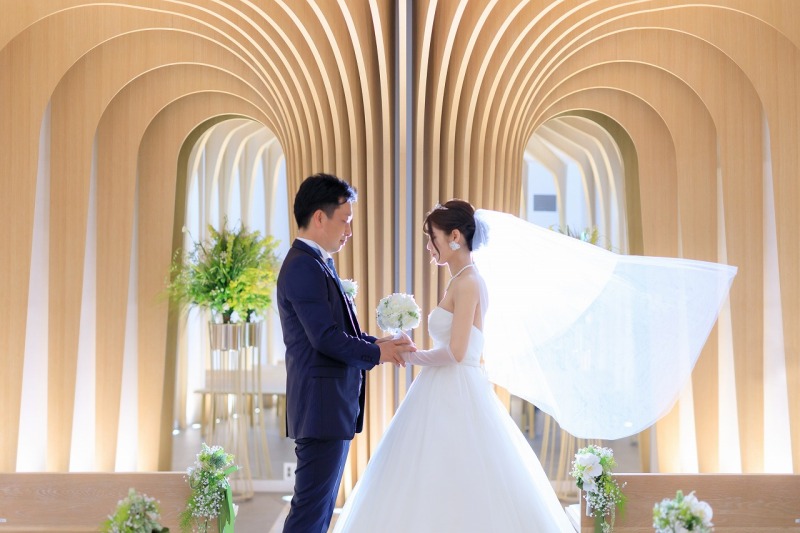 暖かみのあるチャペル撮影