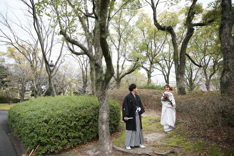 緑に囲まれたロケーション撮影
