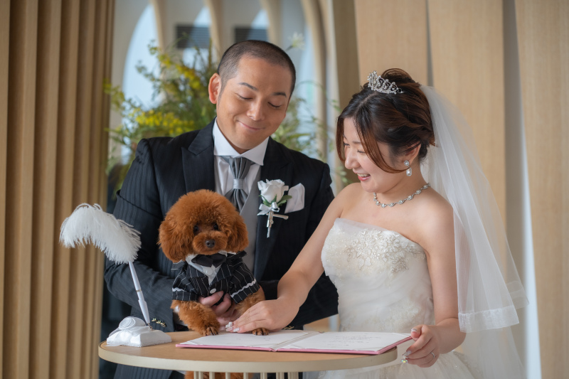 和装もドレスも愛犬と一緒に♪