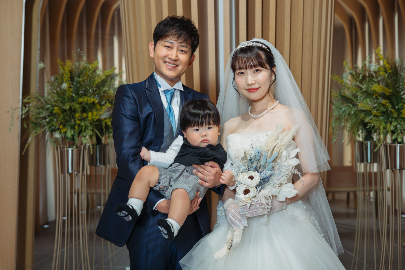 家族3人のはじまりの一枚