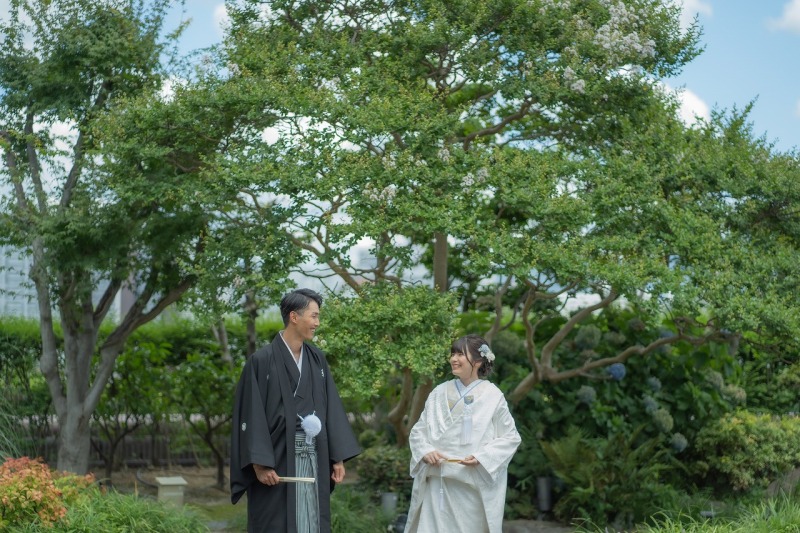 新緑に囲まれて行う撮影