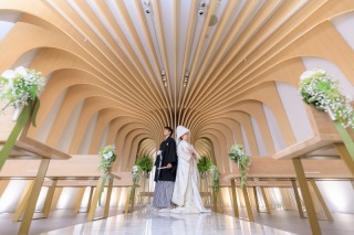 白無垢も映えるアットホームなチャペル