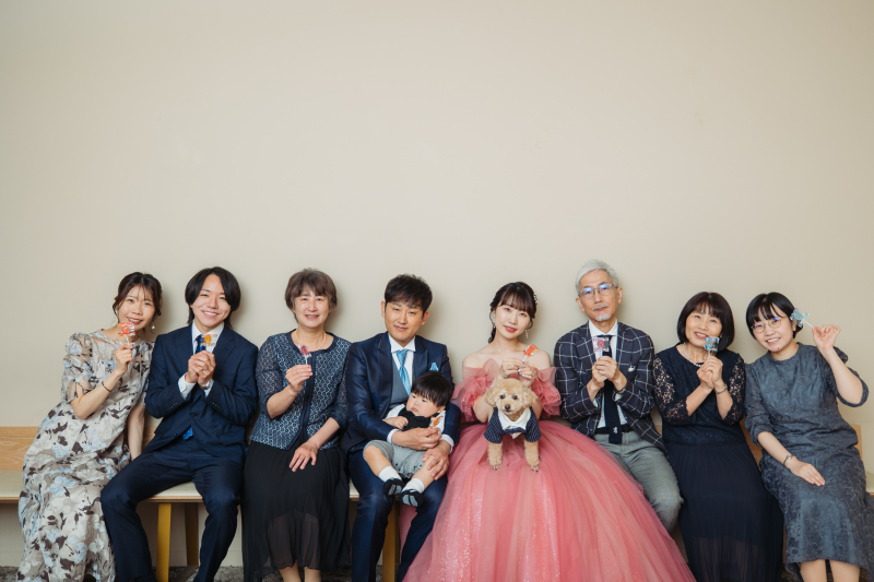 【結婚報告・年賀状にも◎】大切なご家族も一緒に撮影OK*