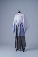 パープルグラデーション紋服