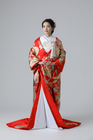 金彩蝶と二羽鶴（IU00470）